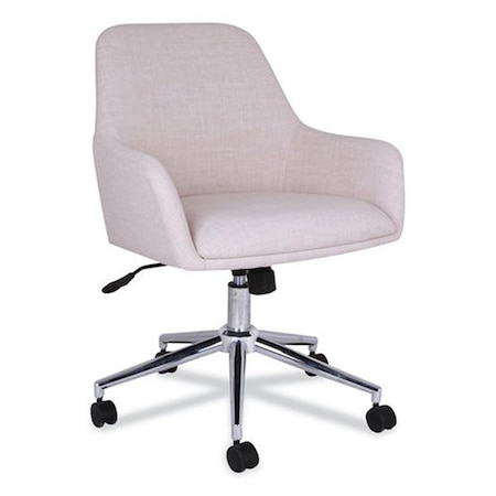 Kd 20.71 x 24.57 x 24.76 in. Mid Century Task Chair, Beige KD3201024